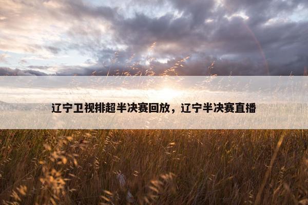 辽宁卫视排超半决赛回放，辽宁半决赛直播