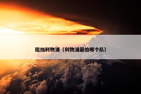 阻挡利物浦（利物浦最怕哪个队）