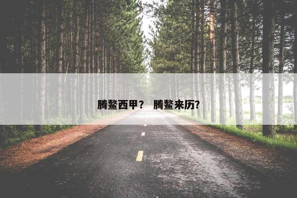 腾鳌西甲? 腾鳌来历? 腾鳌西甲? 腾鳌来历?