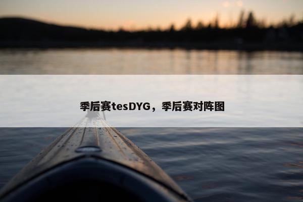 季后赛tesDYG，季后赛对阵图
