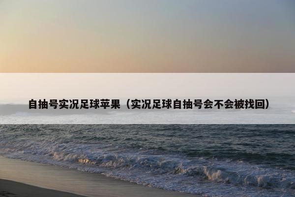 自抽号实况足球苹果（实况足球自抽号会不会被找回）