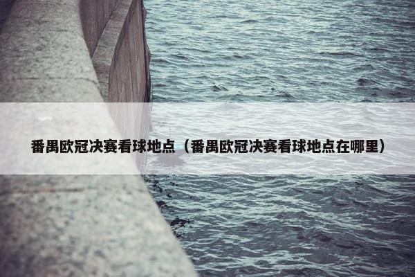番禺欧冠决赛看球地点(番禺欧冠决赛看球地点在哪里) 番禺欧冠决赛看球地点(番禺欧冠决赛看球地点在哪里)