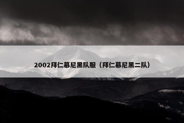 2002拜仁慕尼黑队服(拜仁慕尼黑二队) 2002拜仁慕尼黑队服(拜仁慕尼黑二队)