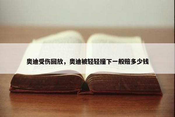 奥迪受伤回放，奥迪被轻轻撞下一般赔多少钱