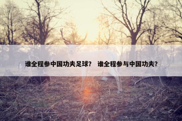 谁全程参中国功夫足球? 谁全程参与中国功夫? 谁全程参中国功夫足球? 谁全程参与中国功夫?