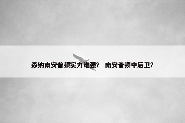 森纳南安普顿实力谁强？ 南安普顿中后卫？