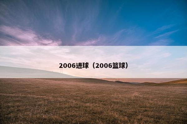 2006进球(2006篮球) 2006进球(2006篮球)