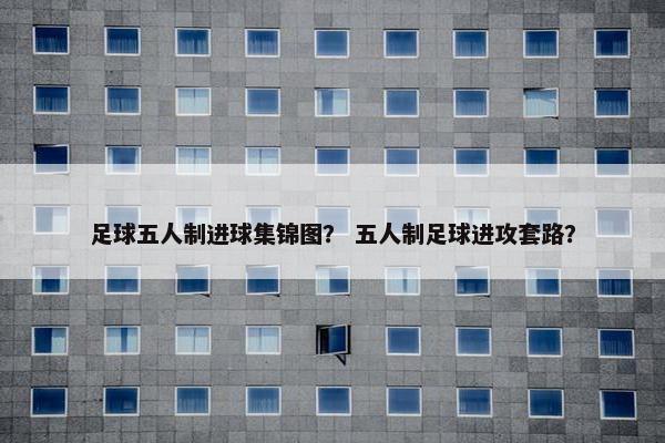 足球五人制进球集锦图？ 五人制足球进攻套路？