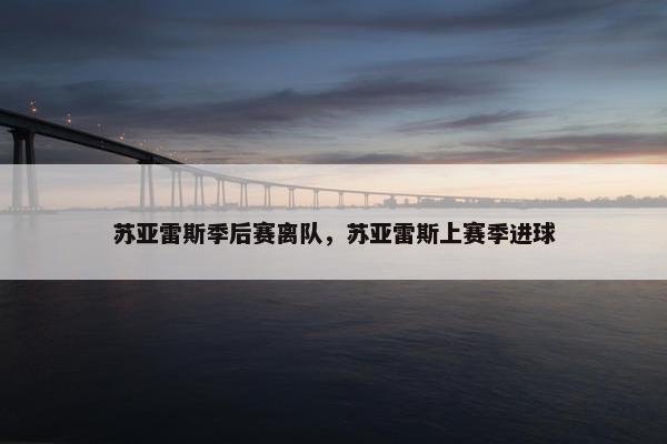 苏亚雷斯季后赛离队，苏亚雷斯上赛季进球