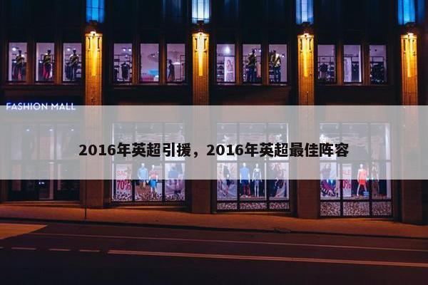 2016年英超引援，2016年英超最佳阵容