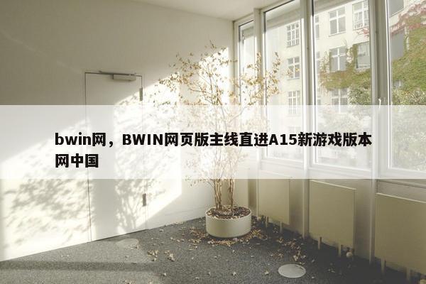 bwin网，BWIN网页版主线直进A15新游戏版本网中国