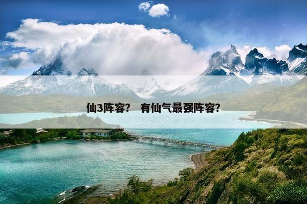 仙3阵容？ 有仙气最强阵容？