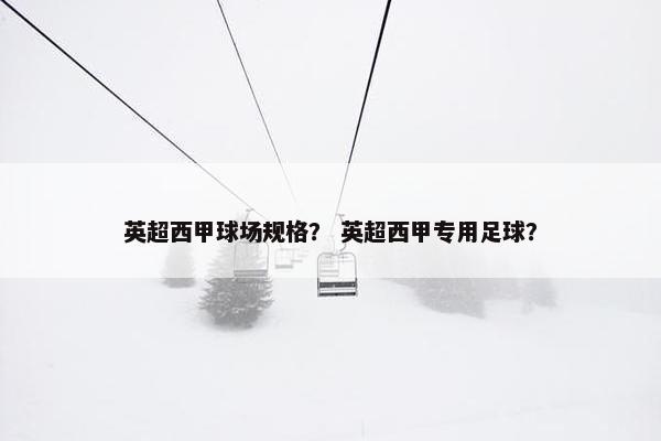 英超西甲球场规格? 英超西甲专用足球? 英超西甲球场规格? 英超西甲专用足球?