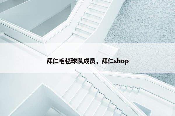 拜仁毛毯球队成员，拜仁shop