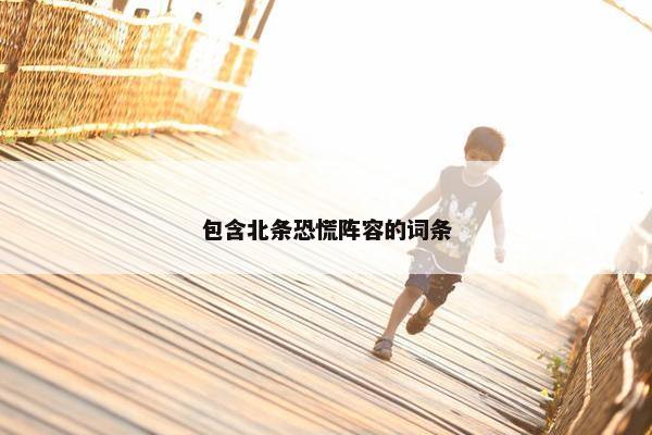 包含北条恐慌阵容的词条