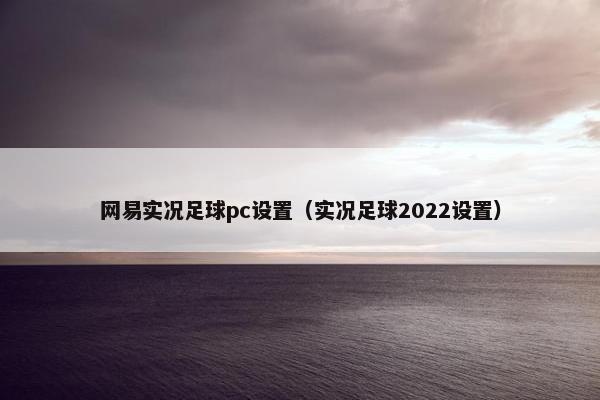 网易实况足球pc设置（实况足球2022设置）