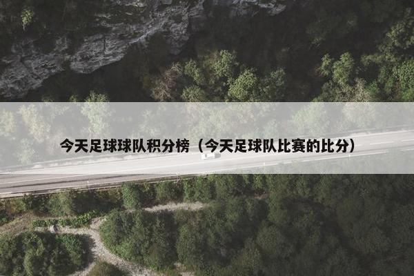 今天足球球队积分榜（今天足球队比赛的比分）