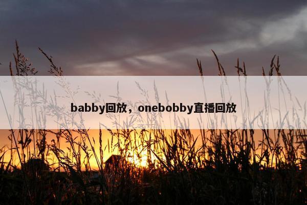babby回放，onebobby直播回放