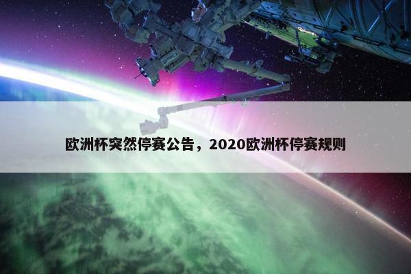 欧洲杯突然停赛公告，2020欧洲杯停赛规则