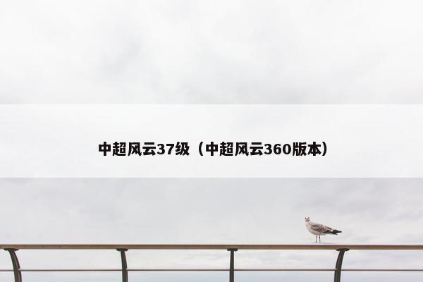 中超风云37级（中超风云360版本）