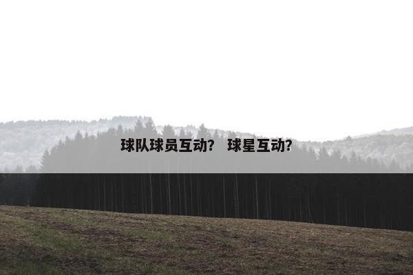 球队球员互动？ 球星互动？