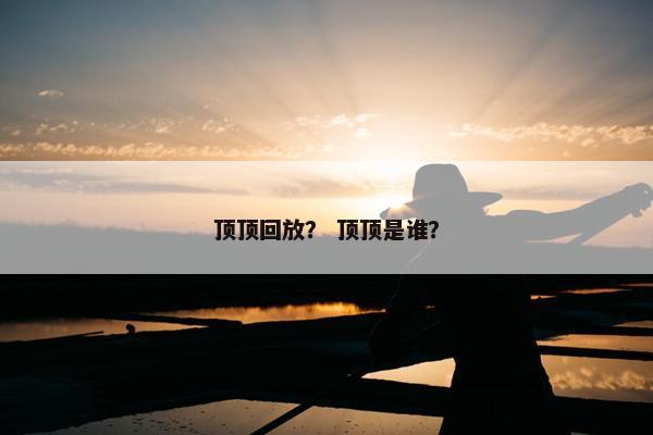 顶顶回放? 顶顶是谁? 顶顶回放? 顶顶是谁?